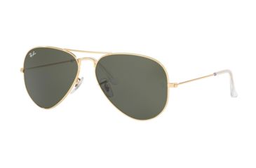 Image of Ray-Ban Aviator Large Metal Sunglasses RB3025 W3383-58 - , Green Lenses