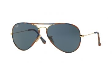 Image of Ray-Ban Aviator RB3025JM Sunglasses 170/R5-55 - Gold Frame, Grey Lenses