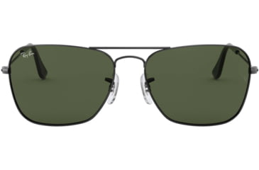 Image of Ray-Ban Caravan Sunglasses RB3136 004-5515 - Gunmetal Frame / Crystal Green 55 mm Lenses