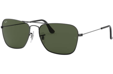 Image of Ray-Ban Caravan Sunglasses RB3136 004-5515 - Gunmetal Frame / Crystal Green 55 mm Lenses
