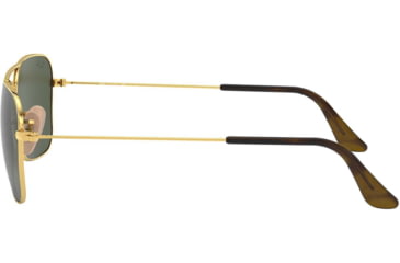 Image of Ray-Ban Caravan Sunglasses RB3136 181-55 - Gold Frame, Dark Green Lenses