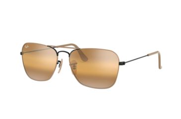 Image of Ray-Ban Caravan Sunglasses RB3136 9153AG-58 - , Yellow Bi-mirror Grey Lenses