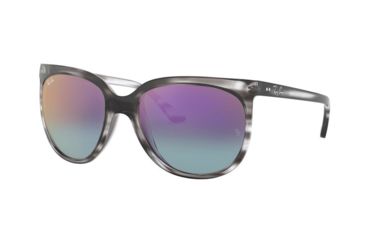 Image of Ray-Ban Cats 1000 Sunglasses RB4126 6430T6-57 - , Blue Mirror Gradient Fucsia Lenses