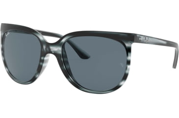 Image of Ray-Ban Cats 1000 RB4126 Sunglasses, Striped Blue Havana, 57, RB4126-6432R5-57
