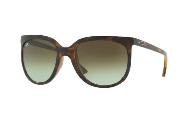 Image of Ray-Ban Cats 1000 Sunglasses RB4126 710/A6-57 - Havana Frame, Green Gradient Brown Lenses