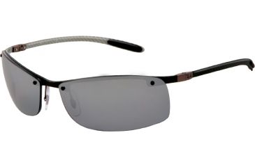 Image of Ray-Ban Cl Carbon Lite Sunglasses RB8305 140/82-63 - Light Carbon Frame, polar grey mirror silver grad Lenses