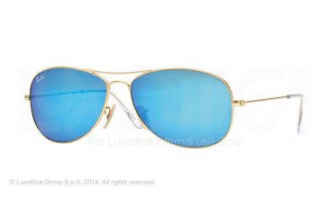 Image of Ray-Ban Cockpit RB3362 Sunglasses with No-Line Progressive Rx Prescription Lenses RB3362-112-17-59 - Lens Diameter 59 mm, Frame Color Matte Gold