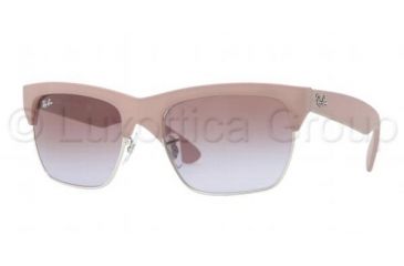 Image of Ray-Ban DYLAN RB4186 Sunglasses 600068-5719 - Dark Rubber Sand/Silver Frame, Brown Gradient Violet Lenses