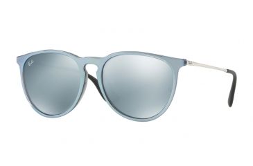 Image of Ray-Ban Erika F RB4171F Sunglasses 631930-57 - Grey Mirror Flash Grey Frame