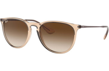 Image of Ray-Ban Erika RB4171F Sunglasses, Transparent Light Brown, 54, RB4171F-651413-54