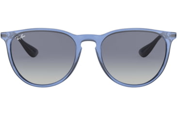 Image of Ray-Ban Erika F RB4171F Sunglasses 65154L-57 - , Light Grey Gradient Dark Blue Lenses