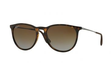 Image of Ray-Ban ERIKA F RB4171F Sunglasses 710/T5-54 - Light Havana Frame, Polar Brown Gardient Lenses
