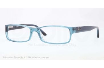 Image of Ray-Ban Eyeglasses RX5114 with No-Line Progressive Rx Prescription Lenses 5235-52 - Trasparent Blue Frame