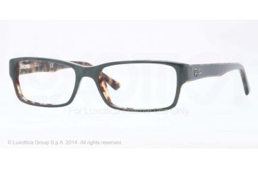 Image of Ray-Ban Eyeglasses RX5169 with Rx Prescription Lenses 5221-54 - Top Green On Havana Frame