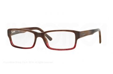 Image of Ray-Ban Eyeglasses RX5169 with Rx Prescription Lenses 5541-52 - Brown Horn Grad Trasp Bordea Frame