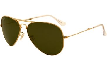 Image of Ray-Ban Folding Aviator RB3479 Sunglasses 001/58-5514 - Arista Frame, Crystal Green Lenses