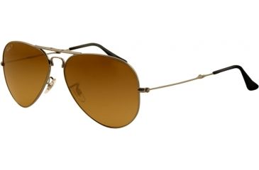 Image of Ray-Ban Folding Aviator RB3479 Sunglasses 004/M2-5814 - Shiny Gunmetal Frame, Crystal Polar Brown Gradient Lenses