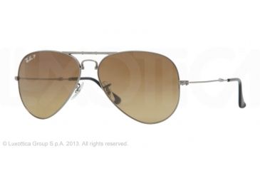 Image of Ray-Ban Folding Aviator RB3479 Sunglasses 004/M2-5814 - Shiny Gunmetal Frame, Crystal Polar Brown Gradient Lenses