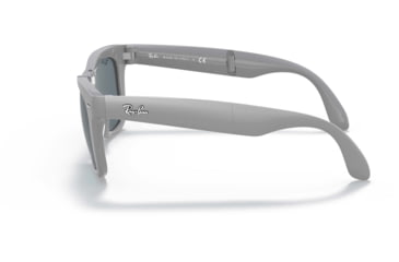 Image of Ray-Ban Folding Wayfarer Classic Sunglasses, Blue Lenses, Gray, 50, RB4105-6577R5-50