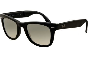 Image of Ray-Ban Folding Wayfarer Sunglasses RB4105 601/32-5022 - Black Frame, Crystal Gray Gradient Lenses