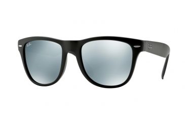 Image of Ray-Ban Folding Wayfarer Sunglasses RB4105 602230-5420 - Matte Grey Frame, Green/Silver Mirror Lenses