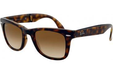 Image of Ray-Ban Folding Wayfarer Sunglasses RB4105 710/51-5022 - Light Havana Frame, Crystal Brown Gradient Lenses