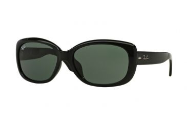 Image of Ray-Ban JACKIE OHH RB4101F Sunglasses 601/71-58 - Black Frame, Green Lenses