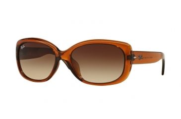 Image of Ray-Ban JACKIE OHH RB4101F Sunglasses 717/13-58 - Light Brown Frame, Brown Gradient Lenses