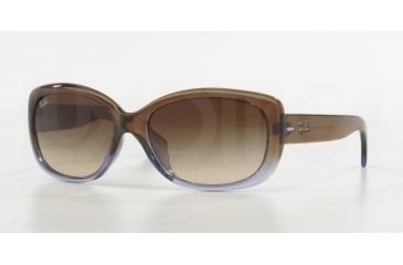 Image of Ray-Ban JACKIE OHH RB4101F Sunglasses 860/13-58 - Grad Brown On Trasp Wisteria Frame, Gradient Brown Lenses