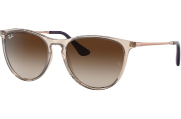 Image of Ray-Ban Junior Erika RJ9060S Sunglasses, Gradient Brown Lenses, Transparent Light Brown, 50, RJ9060S-710813-50