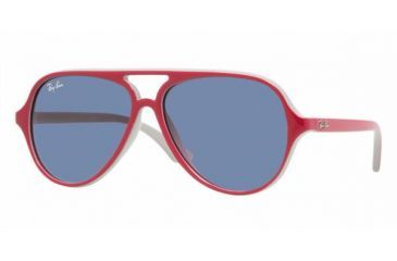 Image of Ray-Ban Junior RJ9049S Bifocal Sunglasses - Top Red/Fuxia On Gray Frame / 50 mm Prescription Lenses, 177-90-5012