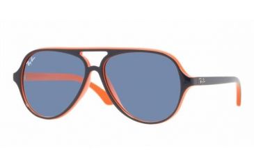 Image of Ray Ban Junior RJ9049S #178/7B - Top Blue On Orange Frame, Blue Lenses