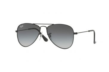 Image of Ray-Ban Junior Sunglasses RJ9506S for Kids 220/11-52 - Shiny Black Frame, Light Grey Gradient Dark Grey Lenses