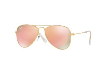Image of Ray-Ban Junior Sunglasses RJ9506S for Kids 249/2Y-50 - Matte Gold Frame, Copper Flash Lenses