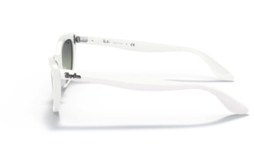 Image of Ray-Ban Lady Burbank RB2299 Sunglasses, Green Vintage Lenses, White, 52, RB2299-975-BH-52