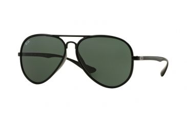 Image of Ray-Ban LITEFORCE F RB4180F Sunglasses 601/71-59 - Black Frame, Green Lenses