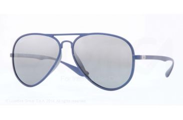 Image of Ray-Ban LITEFORCE F RB4180F Sunglasses 601588-59 - Blue Frame, Grey Mirror Silver Gradient Lenses