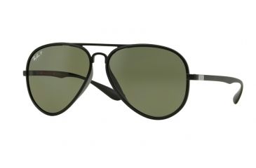 Image of Ray-Ban LITEFORCE F RB4180F Sunglasses 601S9A-59 - Matte Black Frame, Polar Green Lenses