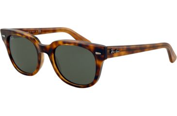 Image of Ray-Ban METEOR RB4168 Sunglasses 710-5020 - Shiny Havana Frame, Crystal Green Lenses