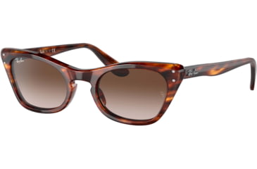 Image of Ray-Ban Miss Burbank RJ9099S Sunglasses, Gradient Brown Lenses, Striped Havana, 43, RJ9099S-710313-43