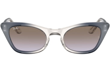 Image of Ray-Ban Miss Burbank RJ9099S Sunglasses, Lilac Gradient Grey Lenses, Transparent Blue, 43, RJ9099S-71054Q-43