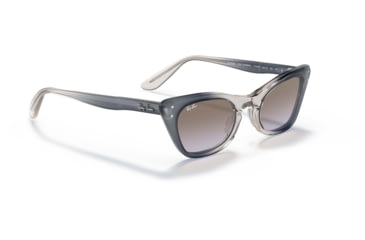 Image of Ray-Ban Miss Burbank RJ9099S Sunglasses, Lilac Gradient Grey Lenses, Transparent Blue, 43, RJ9099S-71054Q-43
