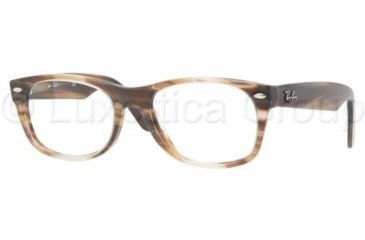 Image of Ray-Ban New Wayfarer Eyeglasses RX5184 with Rx Prescription Lenses 5139-5018 - Striped Brown Frame