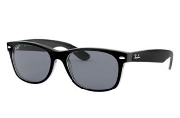 Image of Ray-Ban New Wayfarer Prescription Sunglasses, 55mm, Black/Transparent, RB2132-6398U0-55-SV