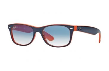 Image of Ray-Ban New Wayfarer Prescription Sunglasses RB2132 RB2132-789-3F-5218 - Lens Diameter: 52 mm, Frame Color: Top Blue-Orange