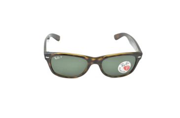 Image of Ray-Ban New Wayfarer Sunglasses, 52mm, Tortoise Frm, Green Crystal Lens, Polrizd 902-58-5218