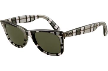 Image of Ray-Ban Original Wayfarer RB2140 Sunglasses with No-Line Progressive Rx Prescription Lenses RB2140-1084-5022 - Lens Diameter 50 mm, Frame Color Grey Dark And Light Crystal