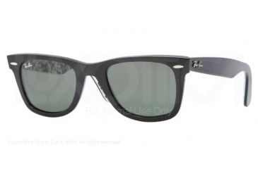 Image of Ray-Ban Original Wayfarer RB2140 Sunglasses with No-Line Progressive Rx Prescription Lenses RB2140-1129-50 - Lens Diameter 50 mm, Frame Color Black