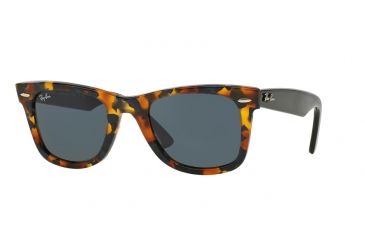 Image of Ray-Ban Original Wayfarer RB2140 Sunglasses with No-Line Progressive Rx Prescription Lenses RB2140-1158R5-50 - Lens Diameter 50 mm, Frame Color Spotted Blue Havana