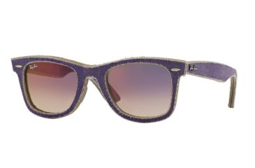 Image of Ray-Ban Original Wayfarer RB2140 Sunglasses with No-Line Progressive Rx Prescription Lenses RB2140-1167S5-50 - Lens Diameter 50 mm, Frame Color Jeans Violet